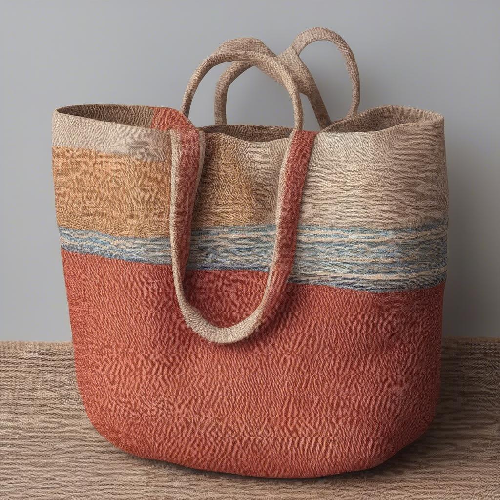 Stylish Woven Fabric Tote Bags in Various Designs and Colors