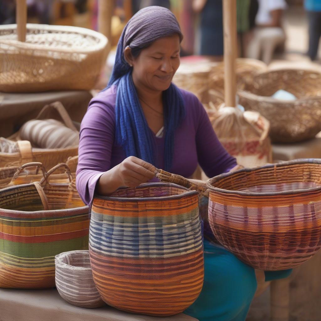 Supporting Fair Trade African Basket Weaving