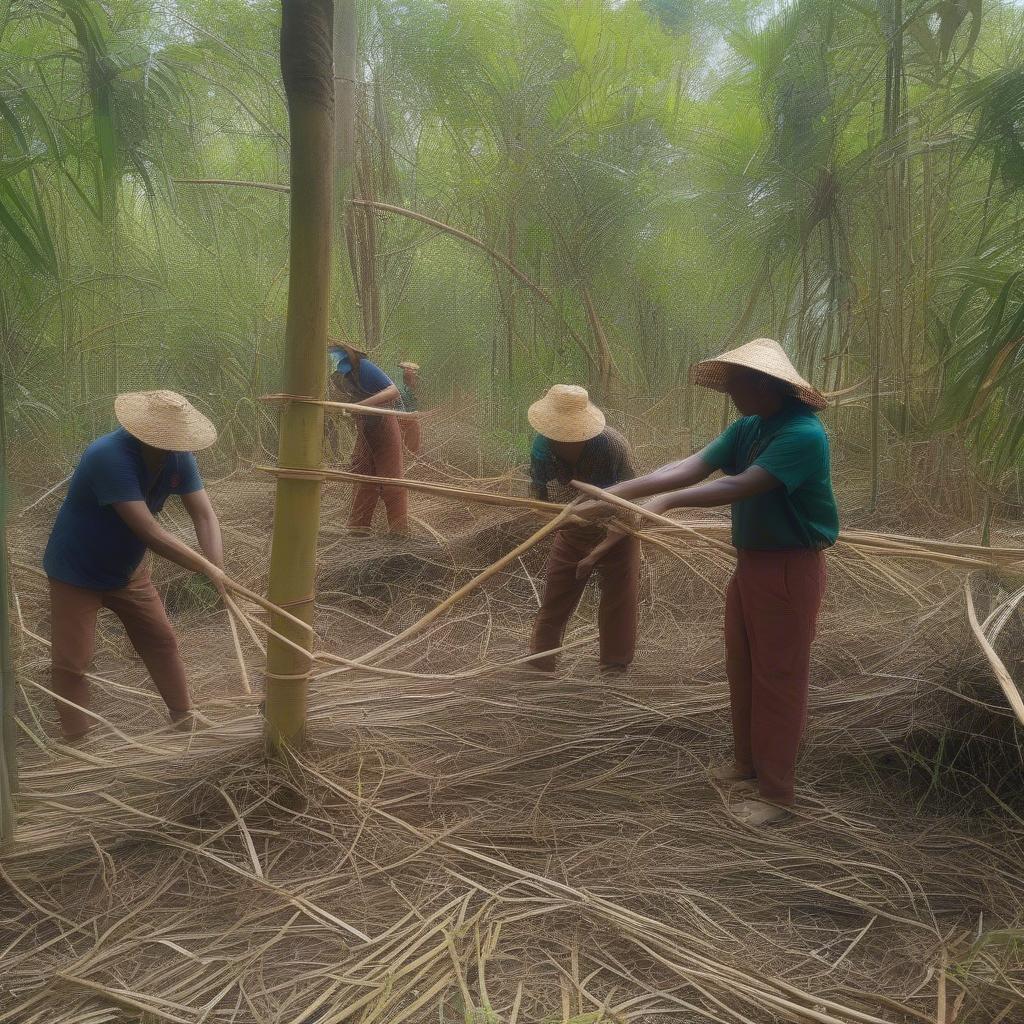 Sustainable Rattan Harvesting