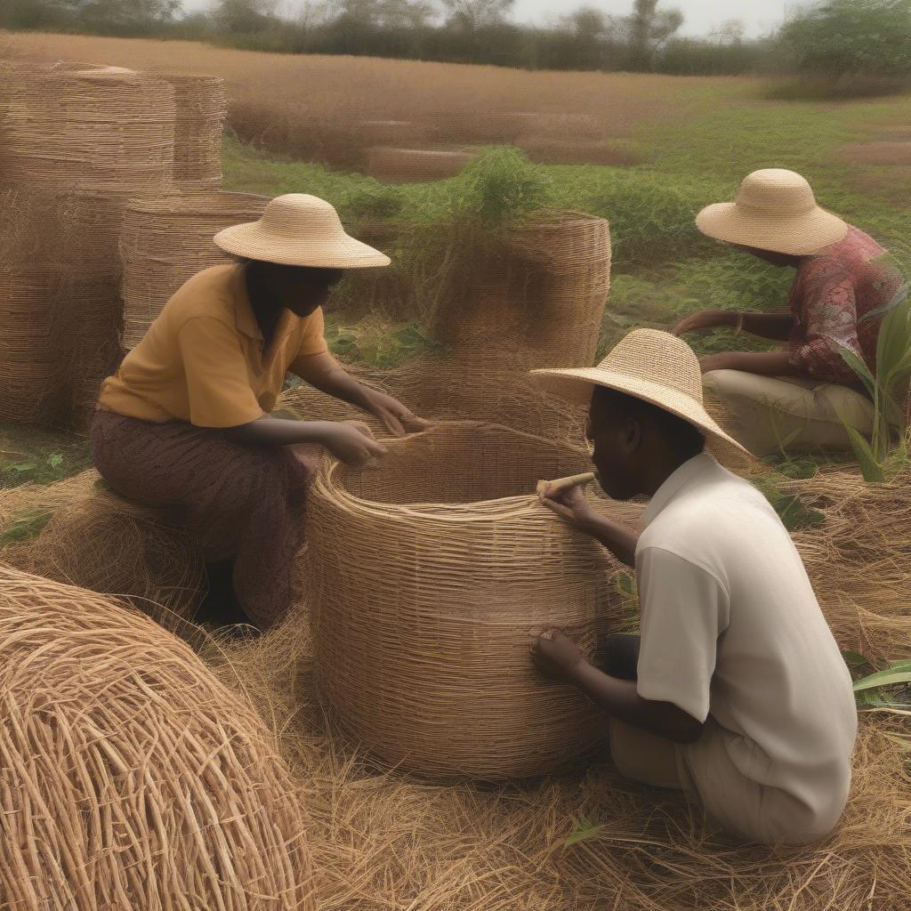 Sustainable wicker harvesting for basket bags