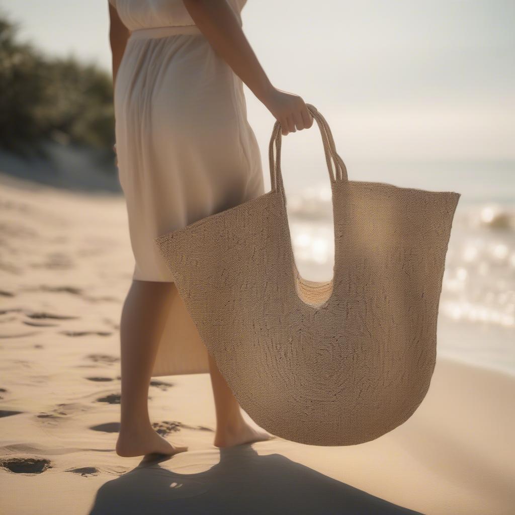 Sustainable Woven Beach Bags in the UK