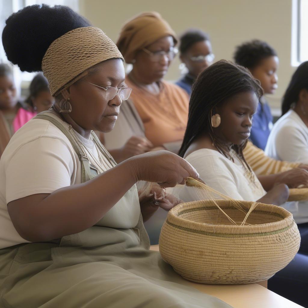 Beginner Sweetgrass Basket Weaving Class