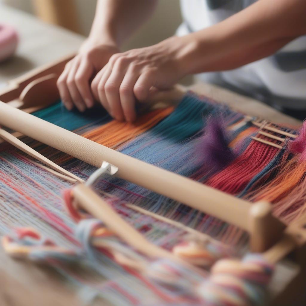 Setting Up a Table Runner Weaving Kit