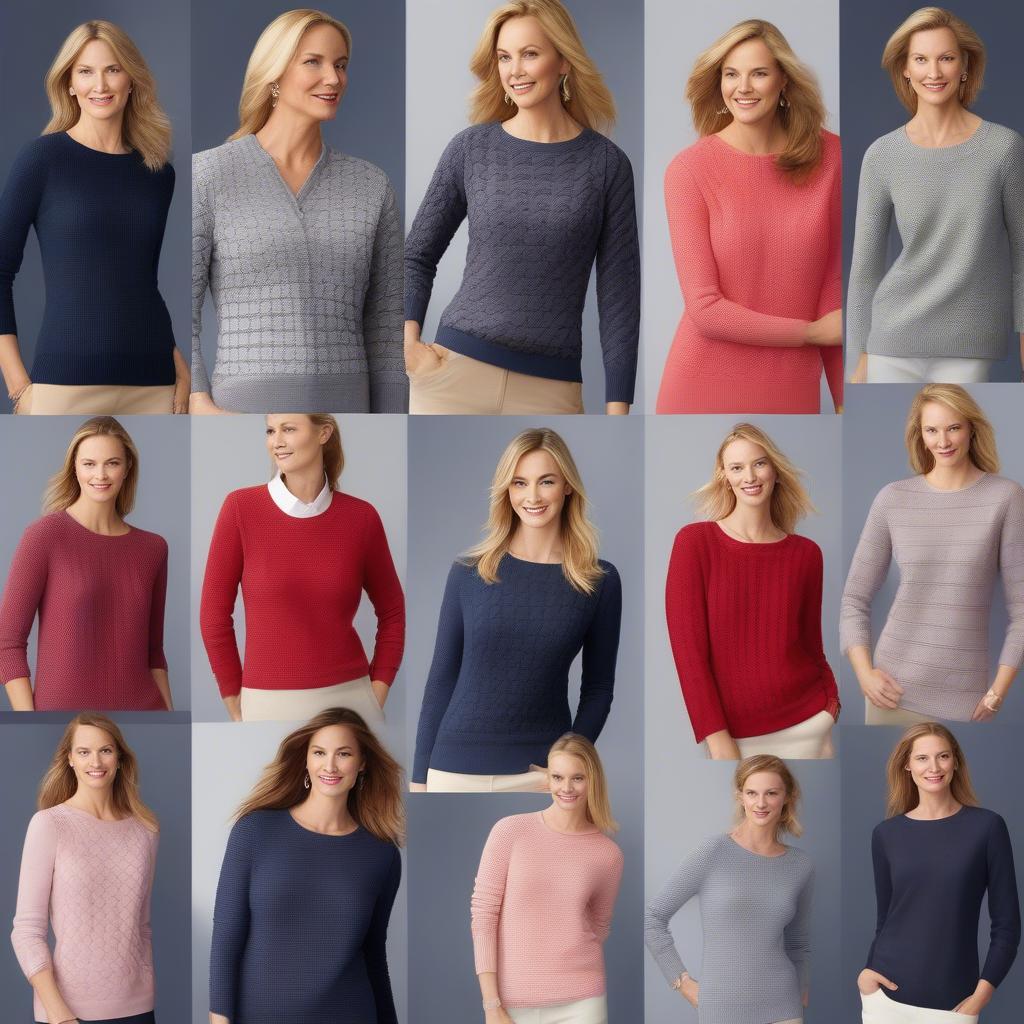 Talbots Basket Weave Sweaters in Different Colors