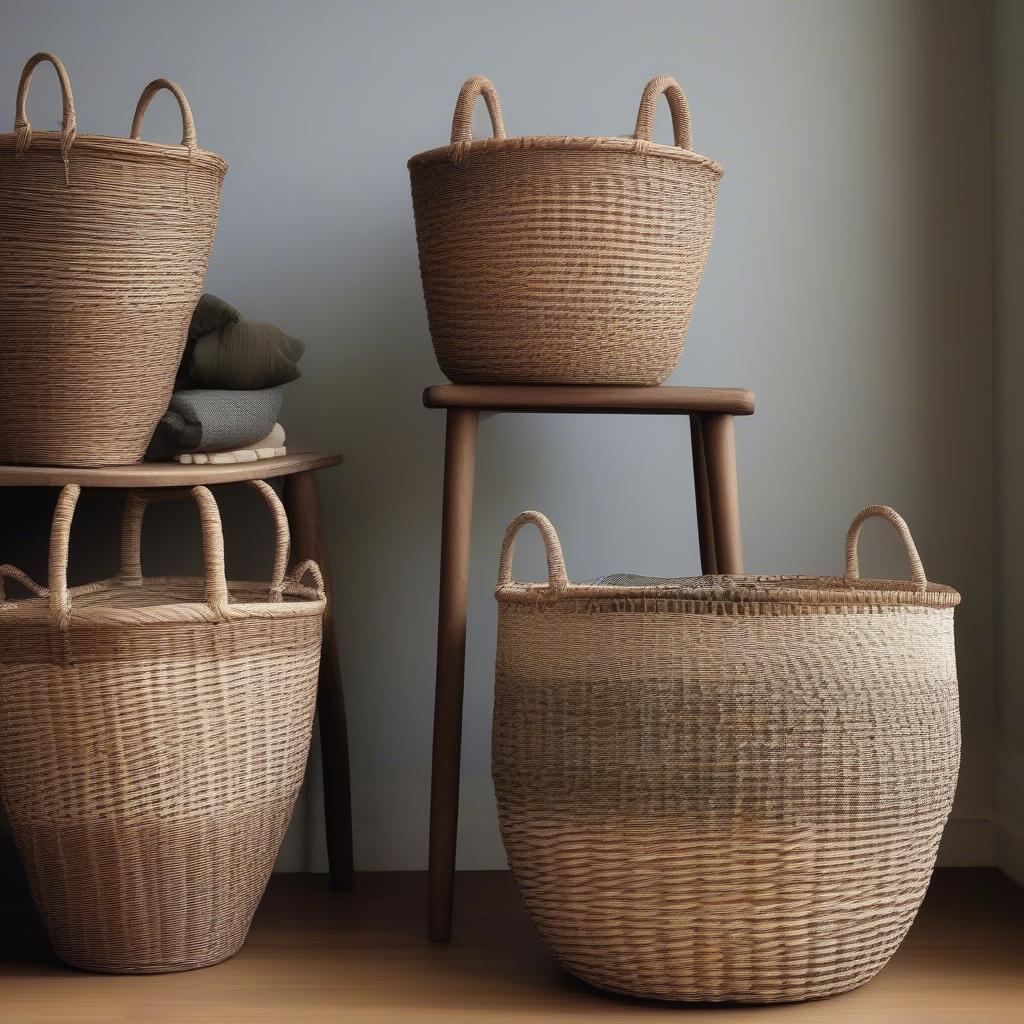 Variety of Tall Weave Baskets