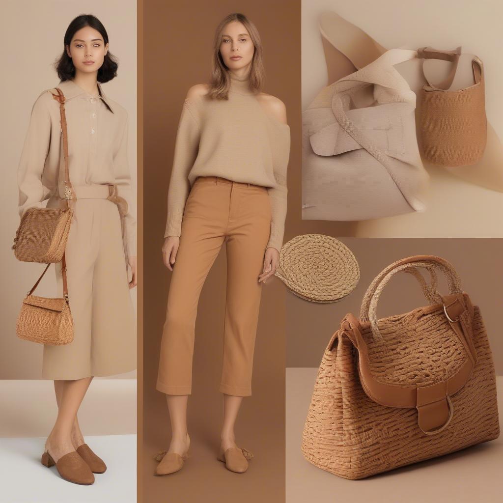 Outfit Ideas with a Tan Shoulder Bag and Woven Strap