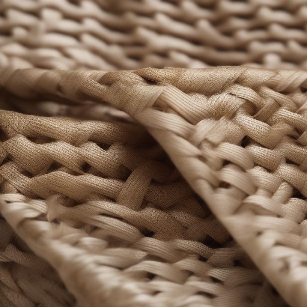 Tan woven polypropylene bags showcasing different weaving patterns