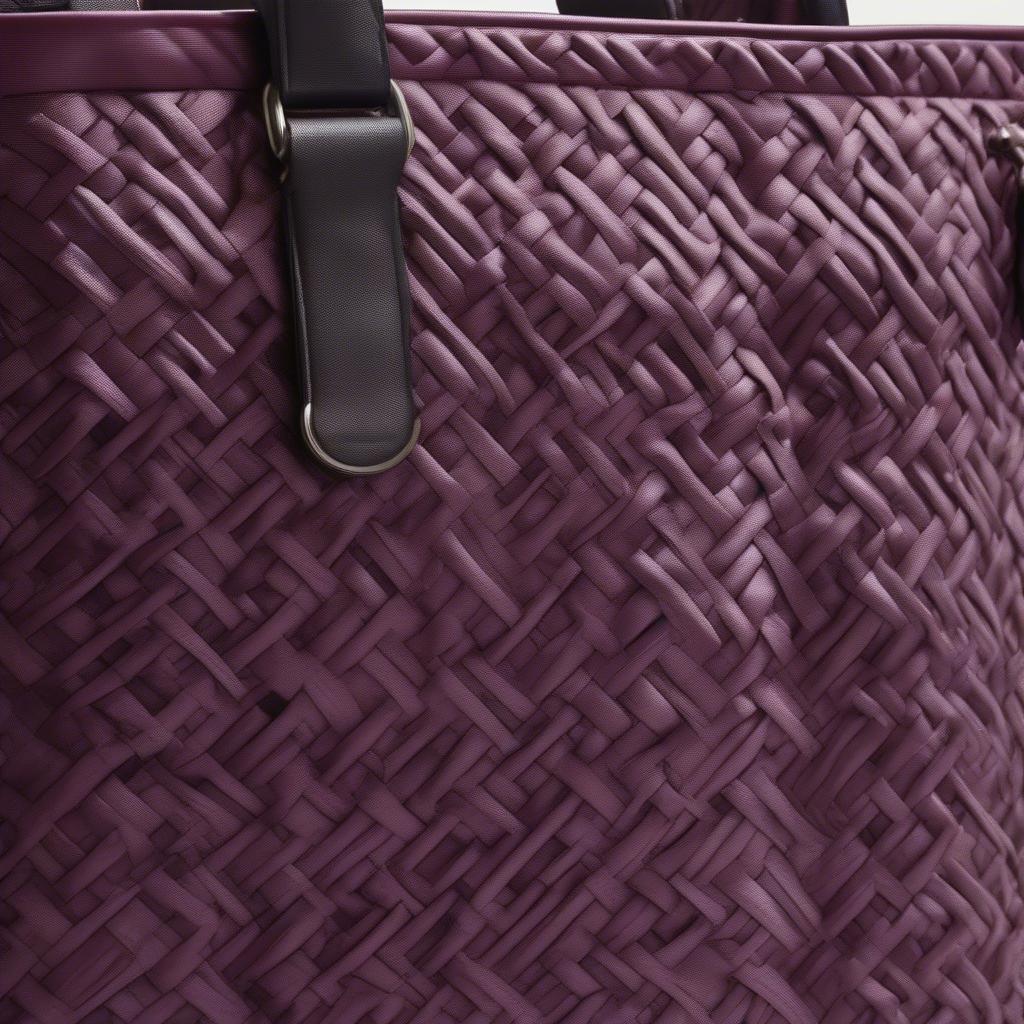 Close-up of the thirty one organizing shoulder bag two tone weave showcasing the intricate details and texture of the two-tone woven material