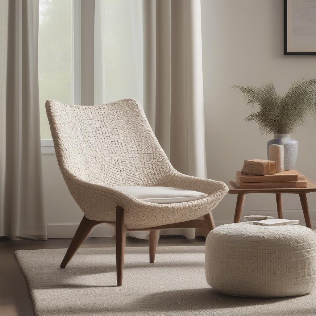 Tommy Hilfiger Cross Weave Chair in a Modern Living Room Setting