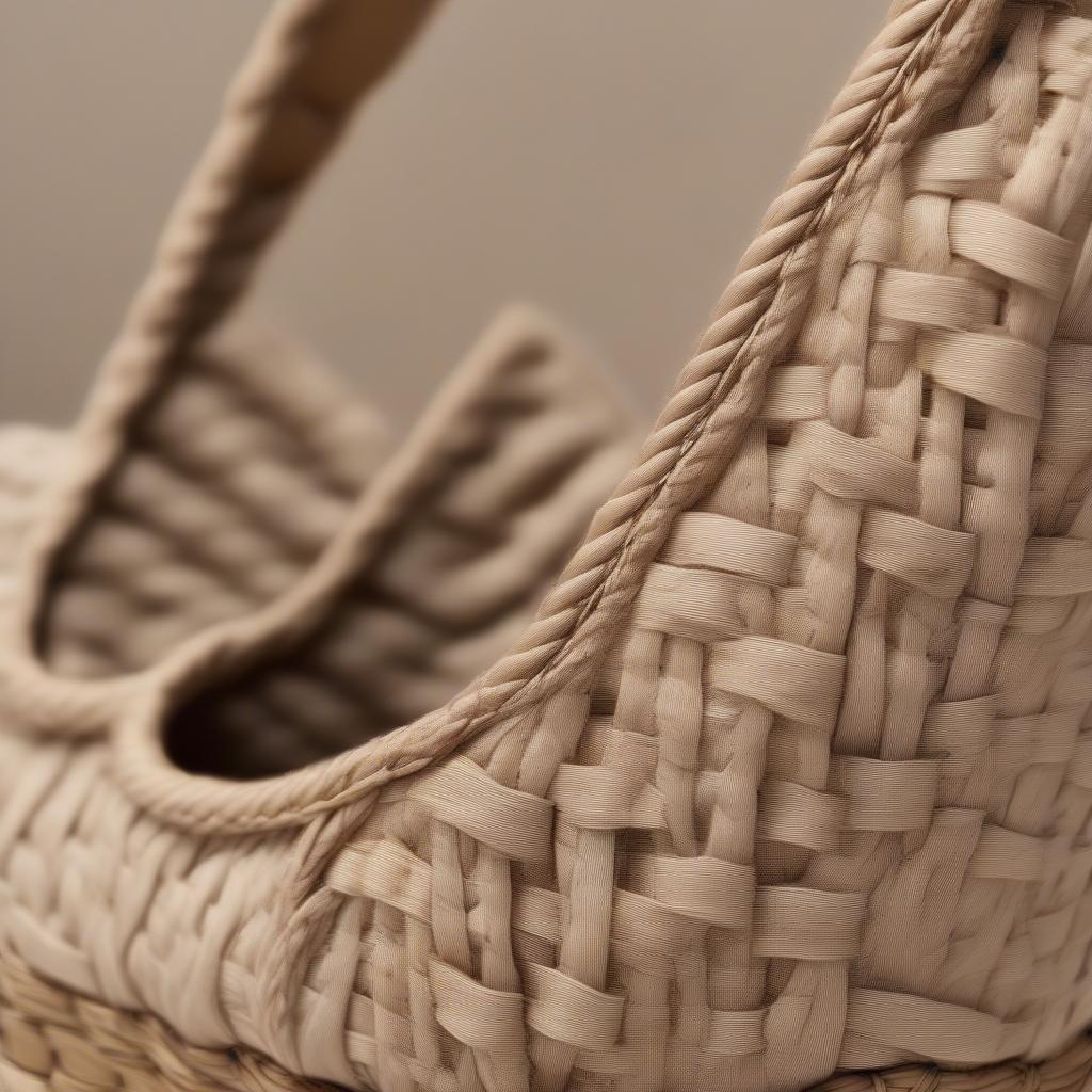 Close-up of the Basket-Weave Pattern on the Tory Burch Espadrille Wedge