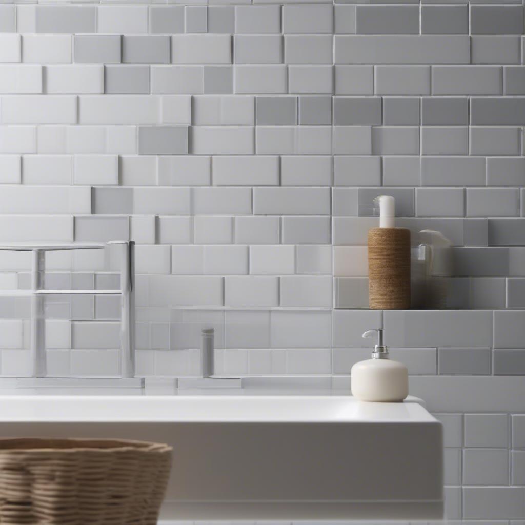 Traditional Basket Weave Tile Pattern in a Bathroom