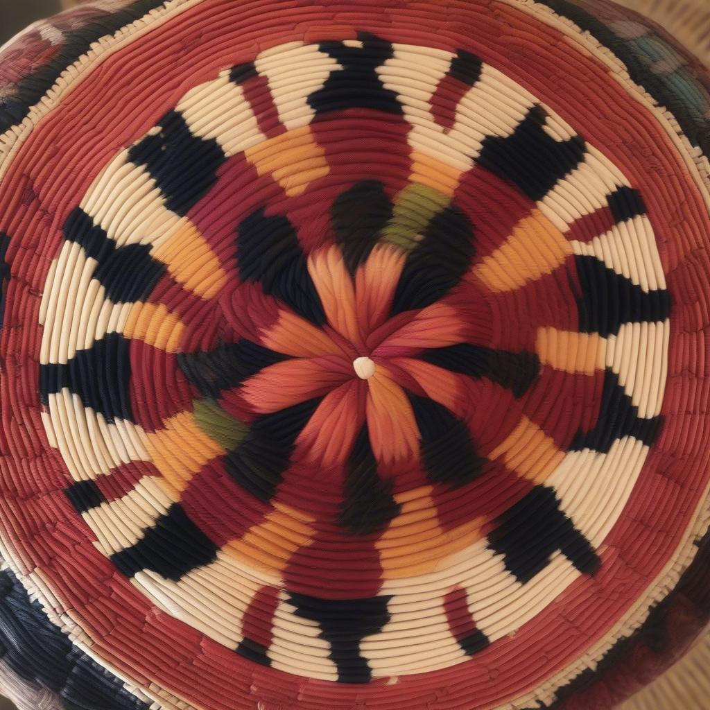 Traditional Cherokee Basket with Natural Dyes