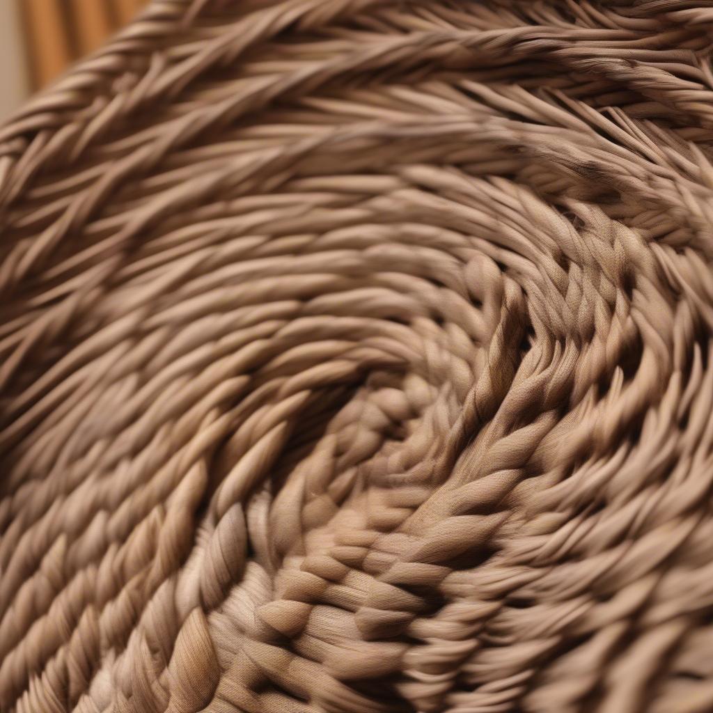 Ts Wanda basket with intricate spiral patterns, showcasing the meticulous craftsmanship of Tonga weavers