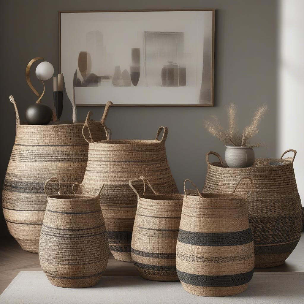 Ts Wanda baskets used as decorative elements in a modern home