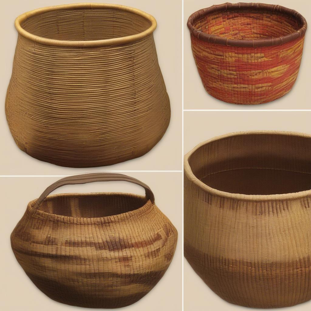 Historical Examples of Tule Basket Weaving