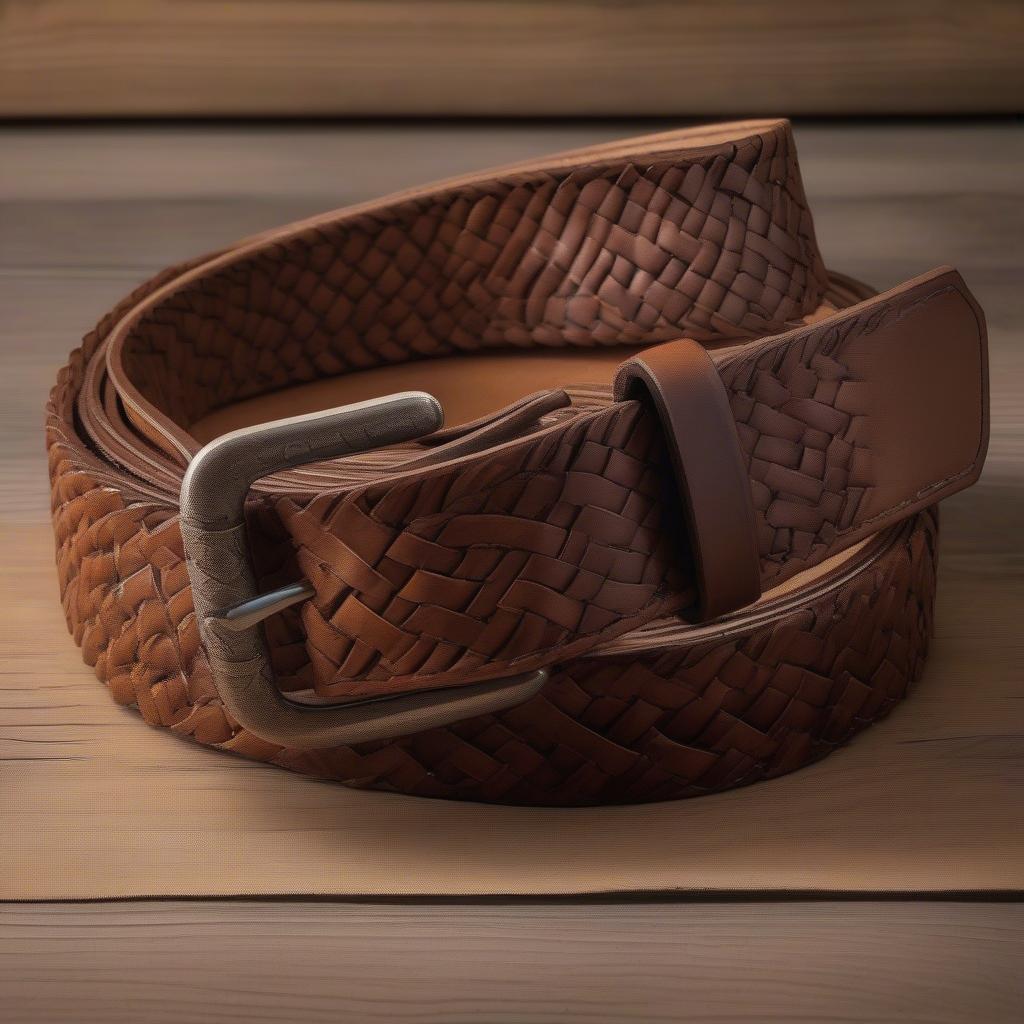 Twisted X Basket Weave Belt and Wallet