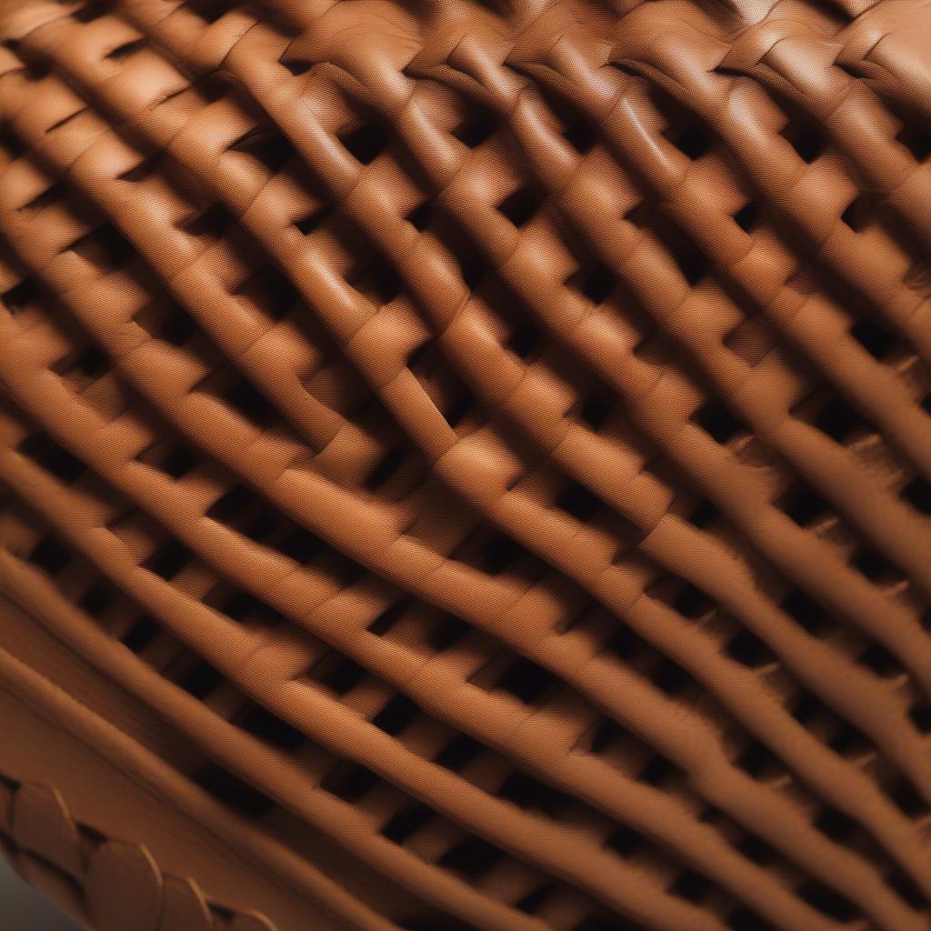 Close-up of the basket weave pattern on the Twisted X driving mocs