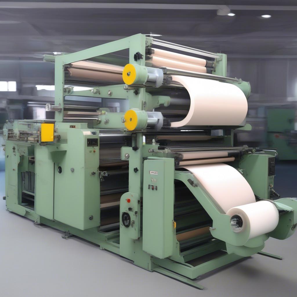 Two-Color Non-Woven Bag Printing Machine in Operation