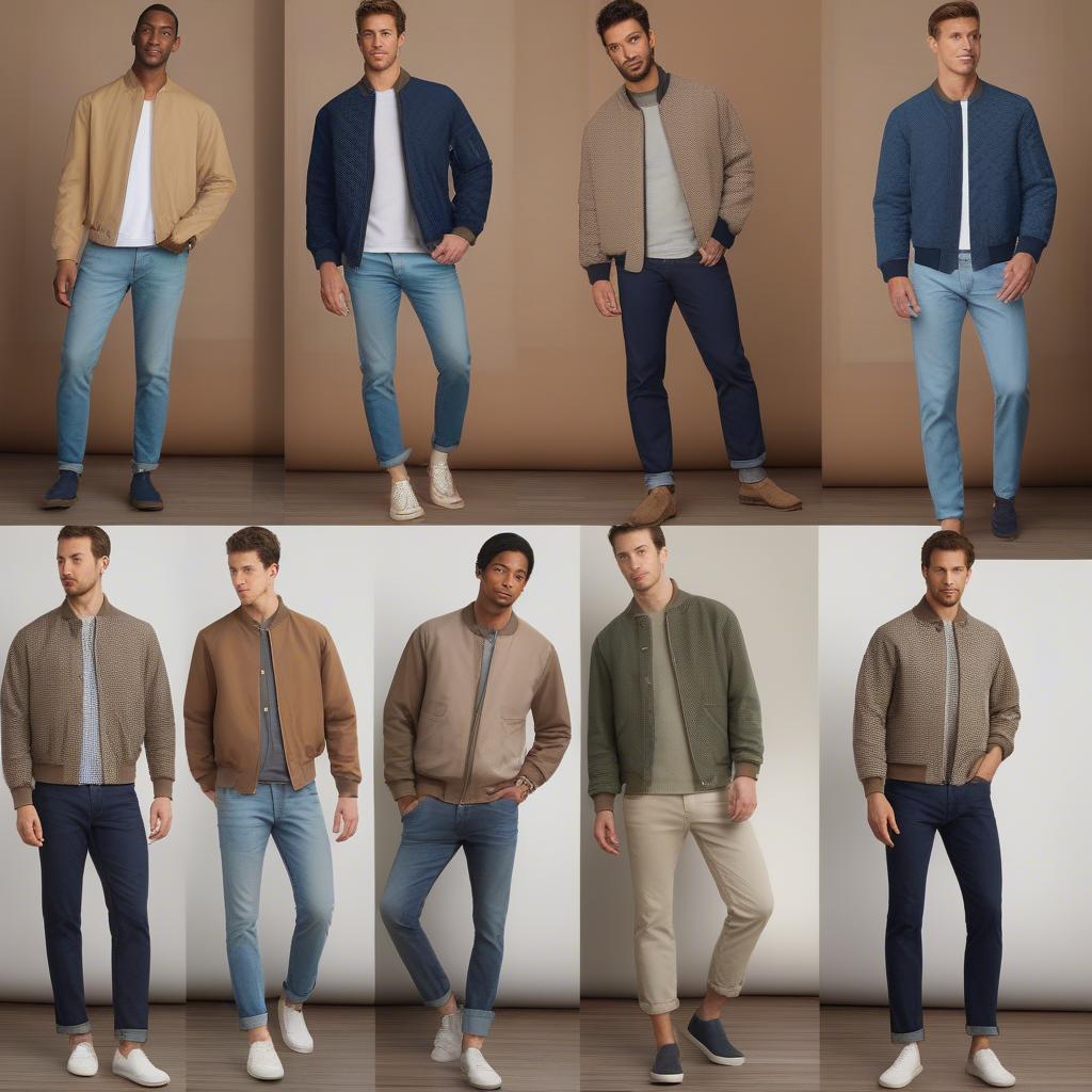 Styling Options for UNC Mens Basket Weave Bomber Jacket