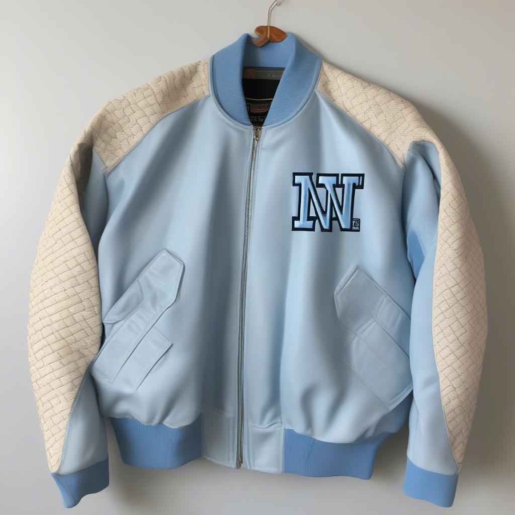 Vintage UNC Mens Basket Weave Bomber Jacket