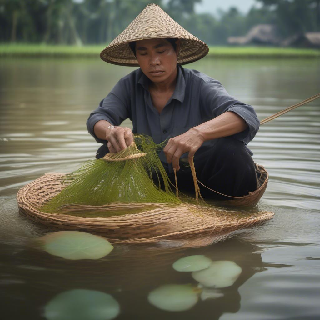 Cambodian Underwater Basket Weaving