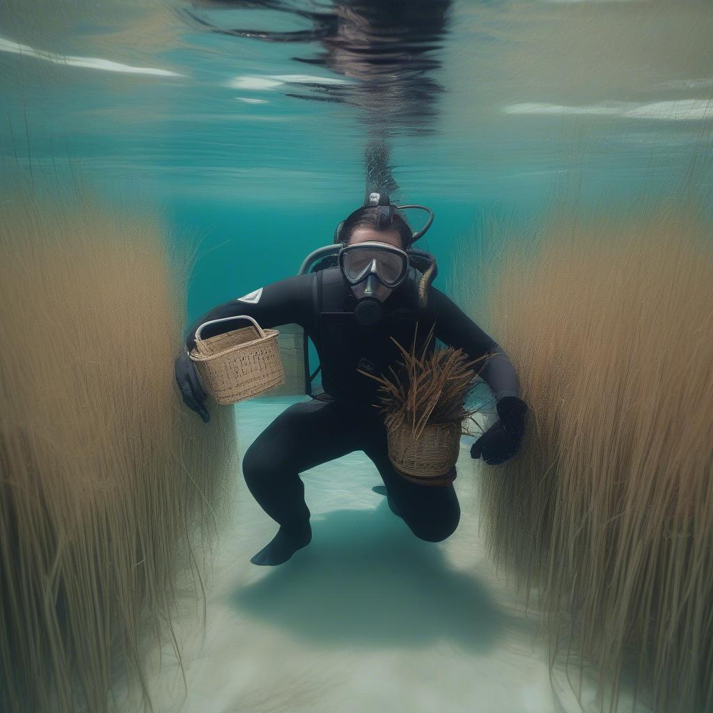 Debunking the myth of underwater basket weaving