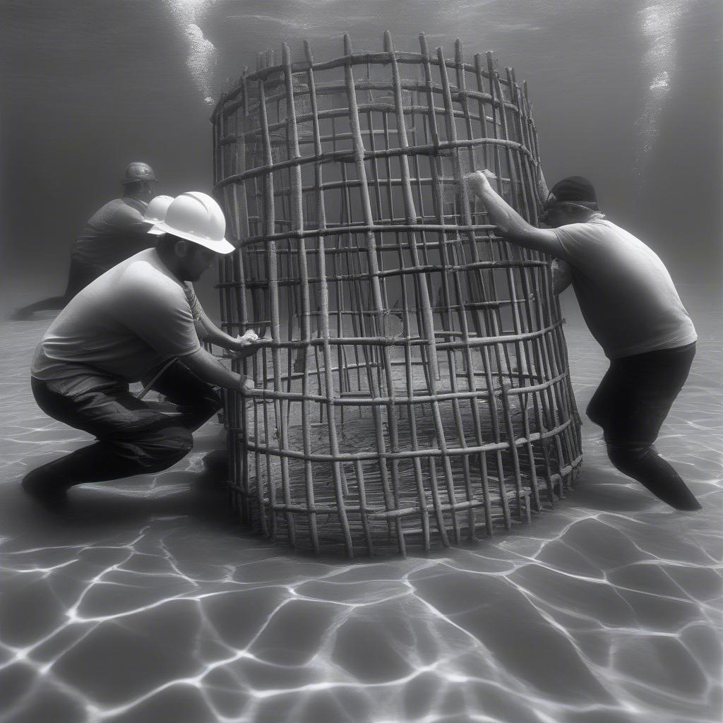 Underwater Construction Using Cage-like Structures