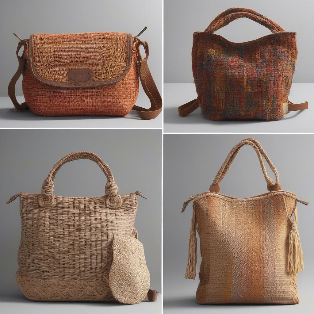 Different styles of urban outfitters woven bags