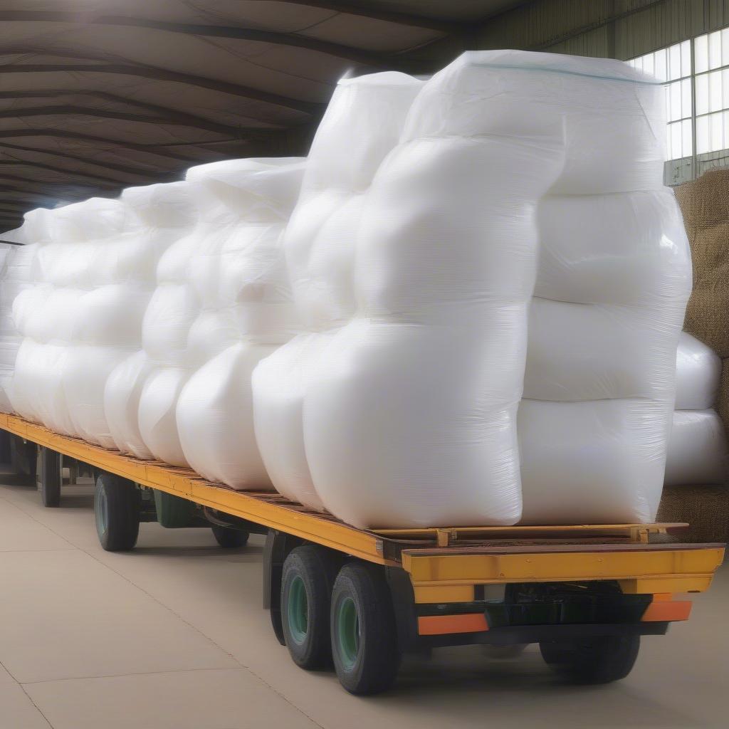 Using large woven polypropylene wrapping bags for storing agricultural products