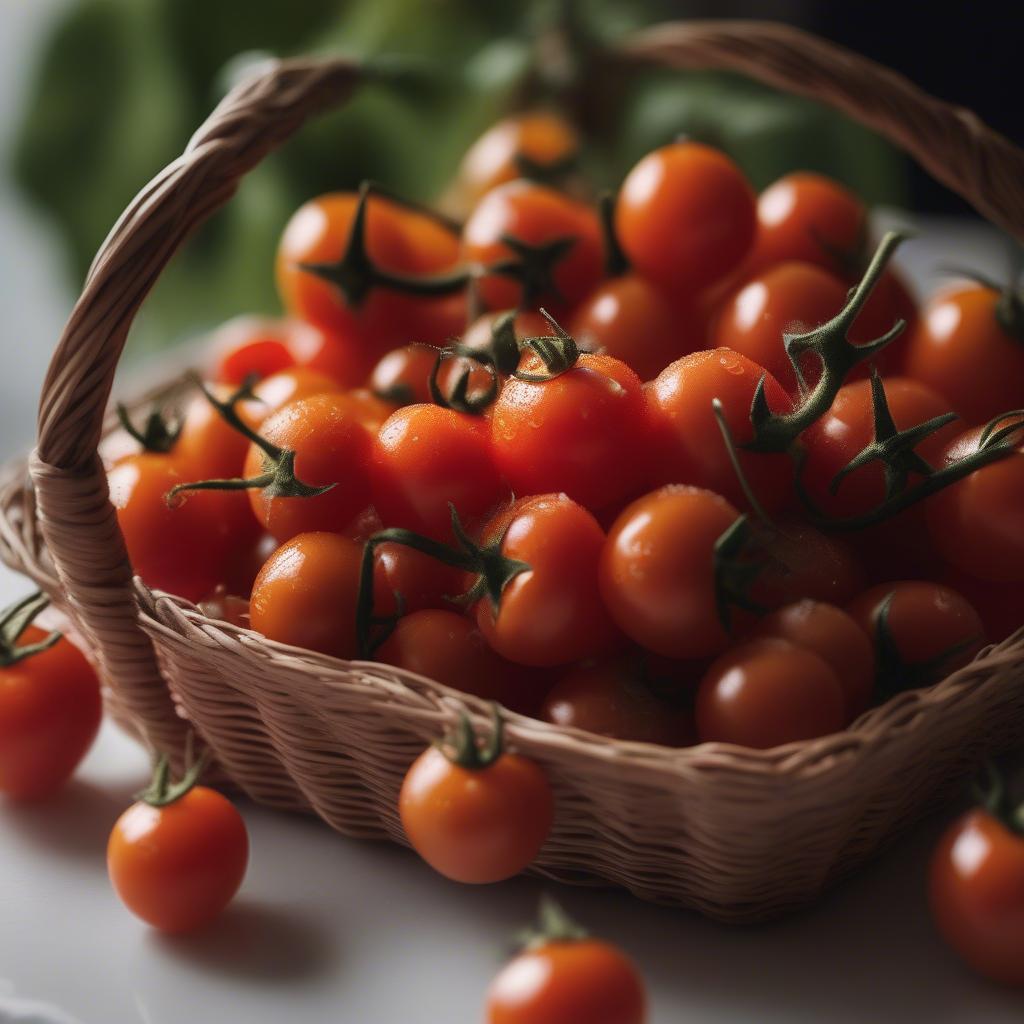 Using a Wicker Basket as a Colander