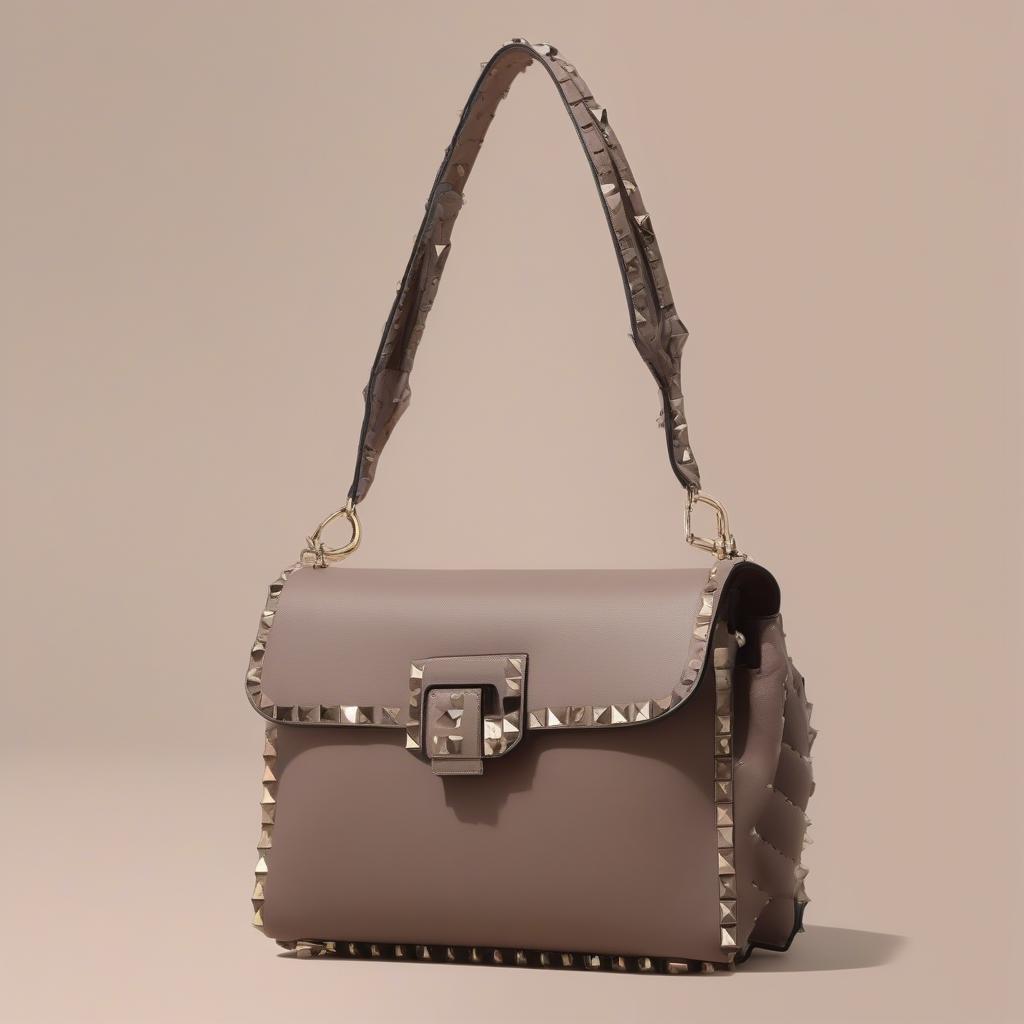 Detailed View of the Valentino Garavani Rockstud Rolling Shoulder Bag