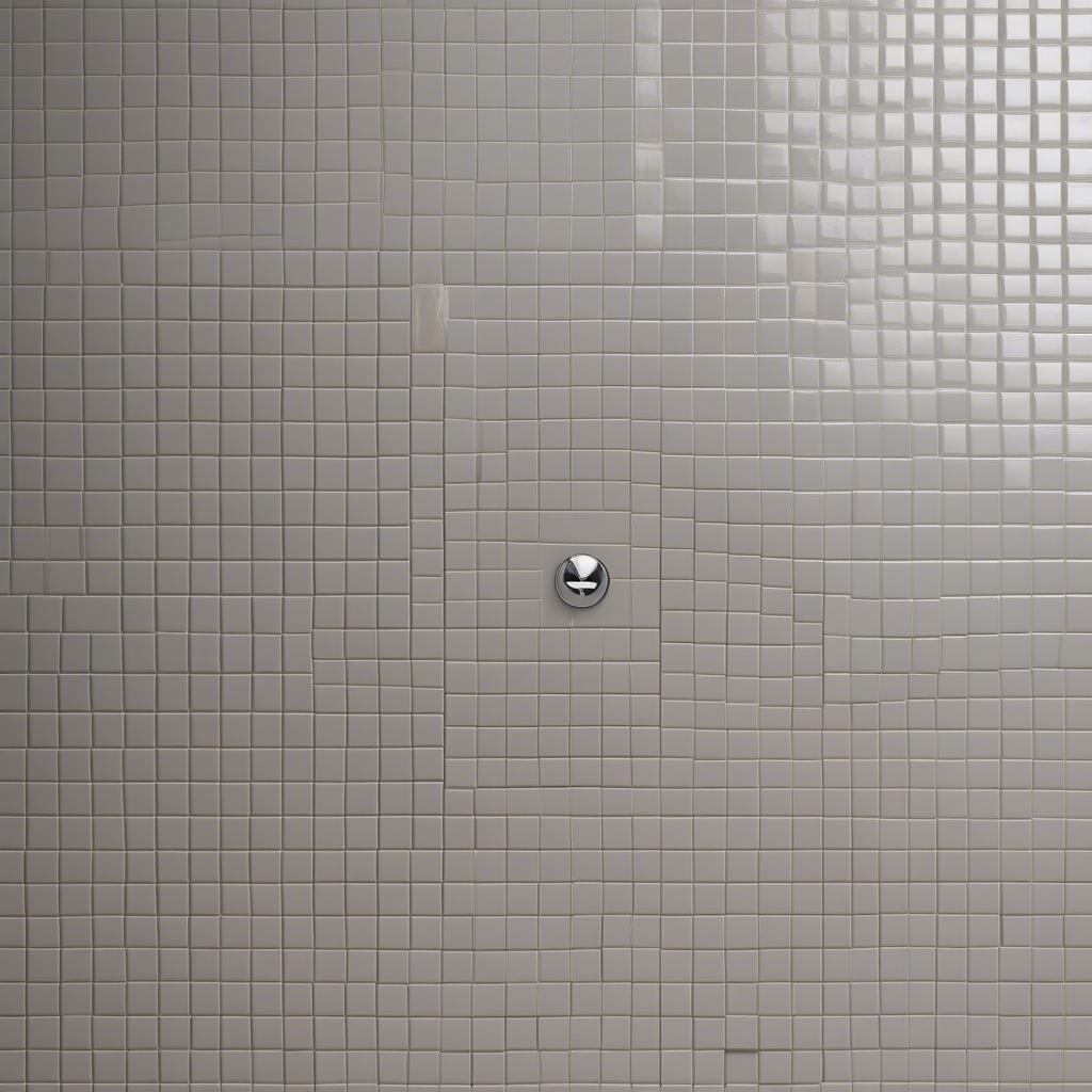 Valentino Grey Basket Weave Tile used on a shower wall, showcasing its water resistance and aesthetic appeal.