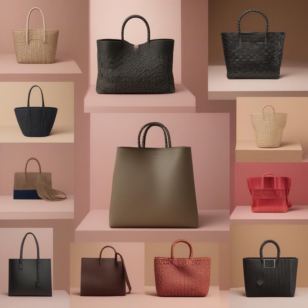 Different Styles of Valentino Woven Tote Bags