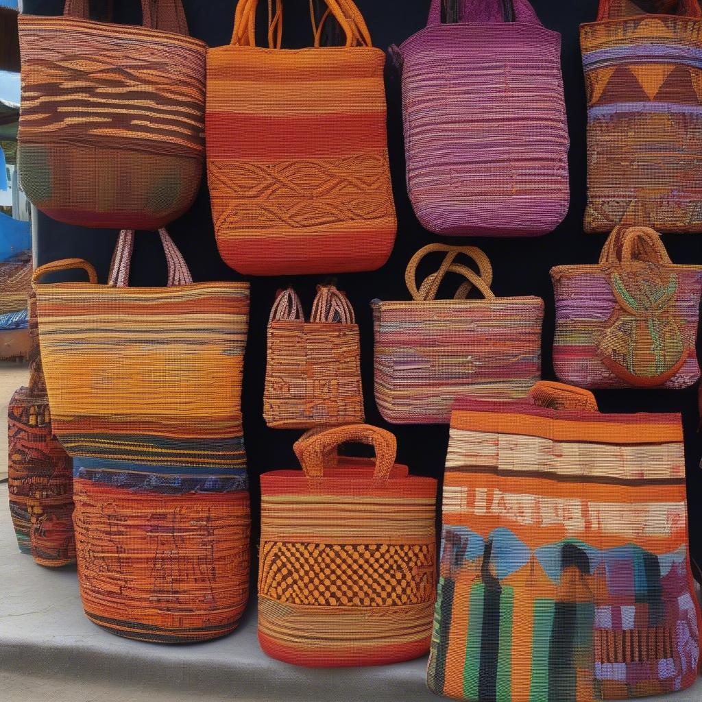 Vanuatu Woven Bags Display