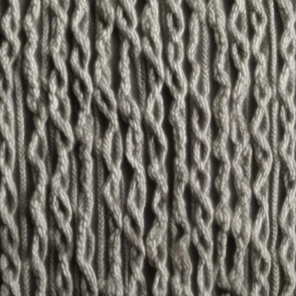 Different variations of the basket weave cable pattern, showcasing the use of different cable sizes and openwork techniques.