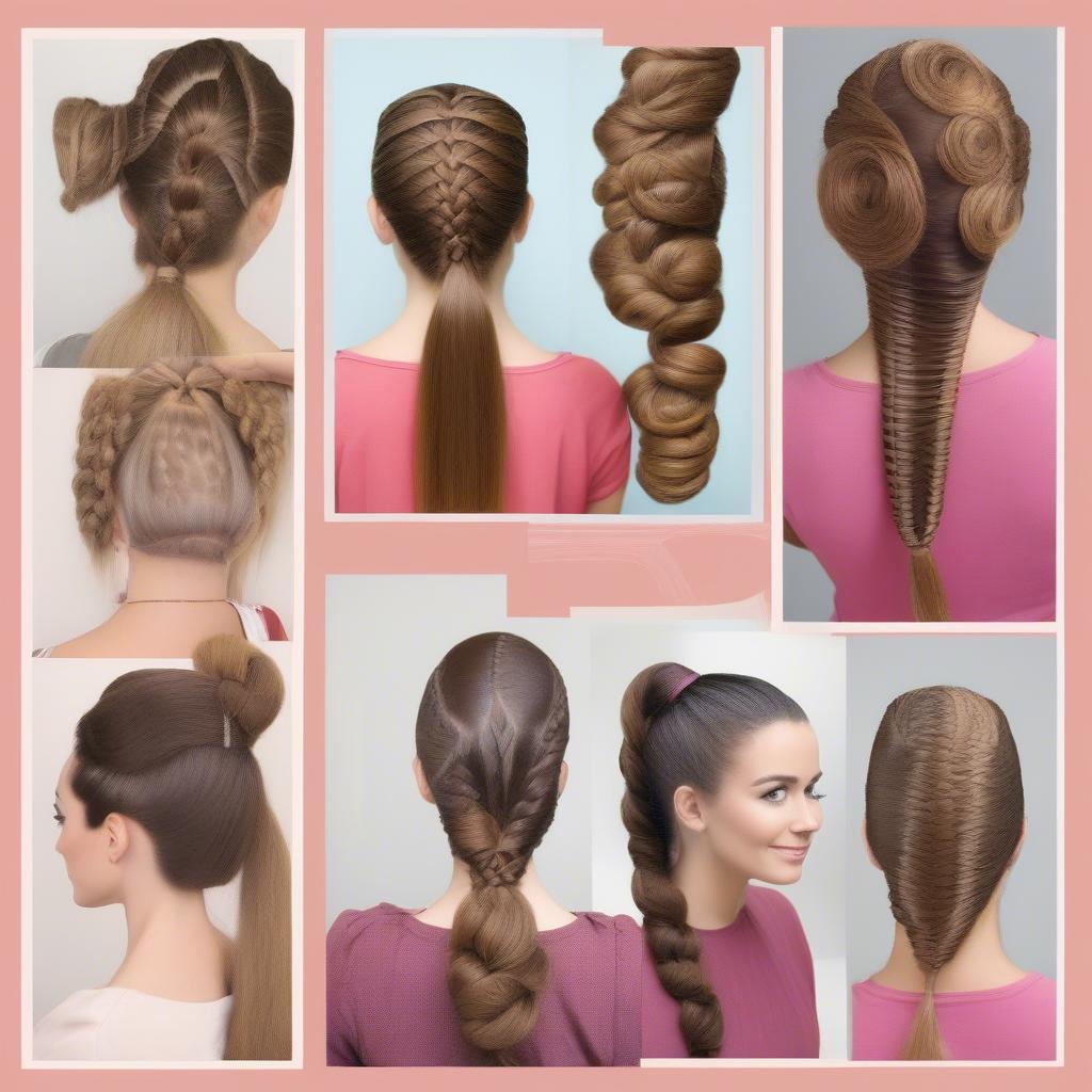 Different Basket Weave Styles with Ponytails