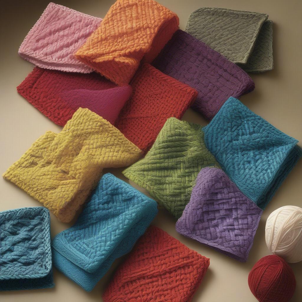 Variations of Diagonal Basket Weave Dishcloth