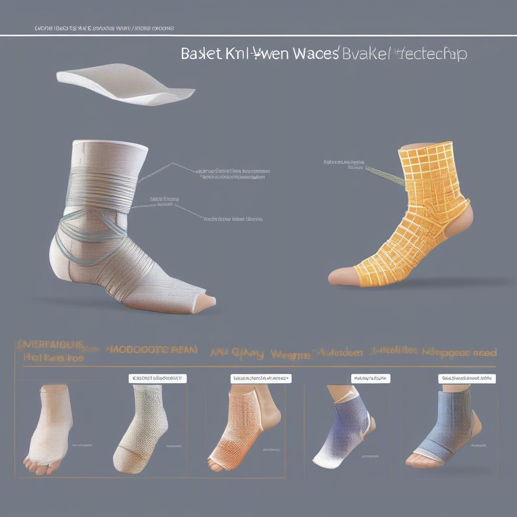 Different Variations of the Basket Weave Ankle Wrap