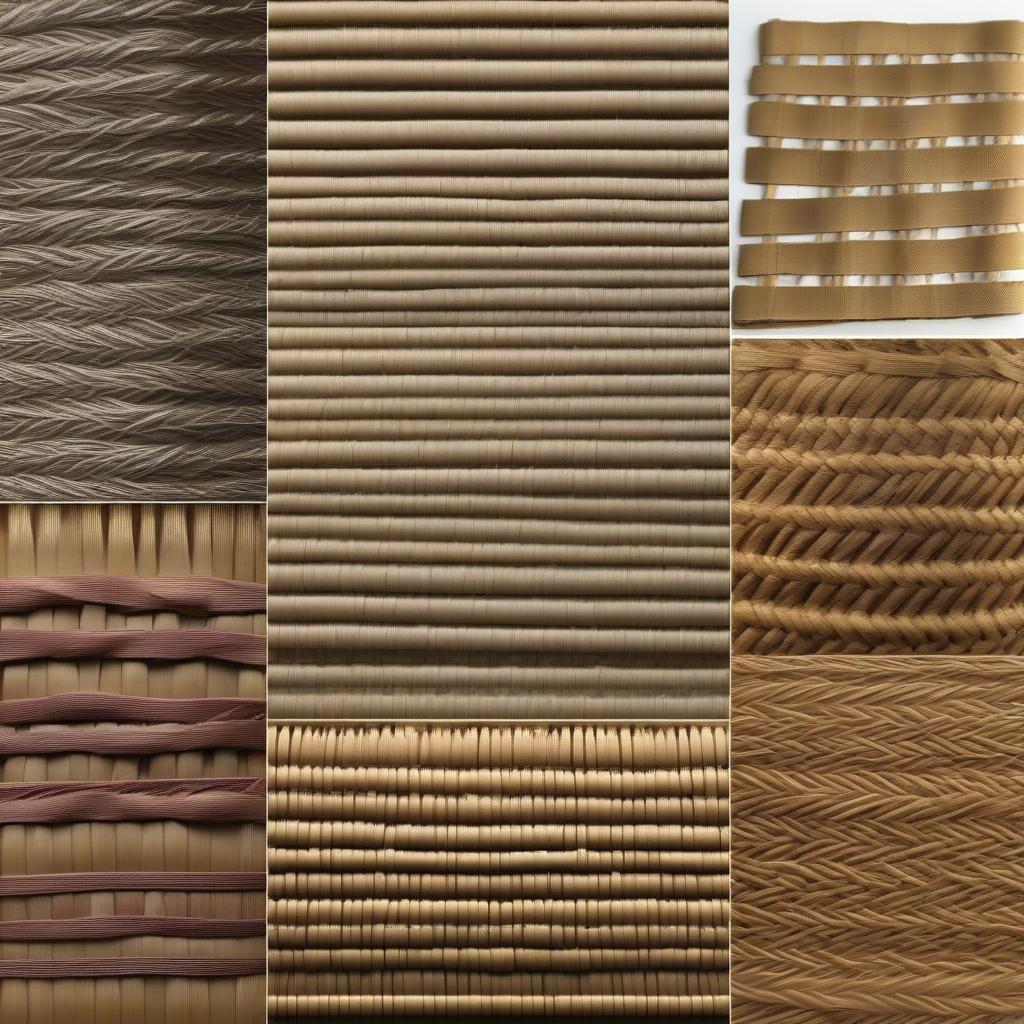 Different variations of the classic basket weave showing twills, ribs, and varying weaver widths.