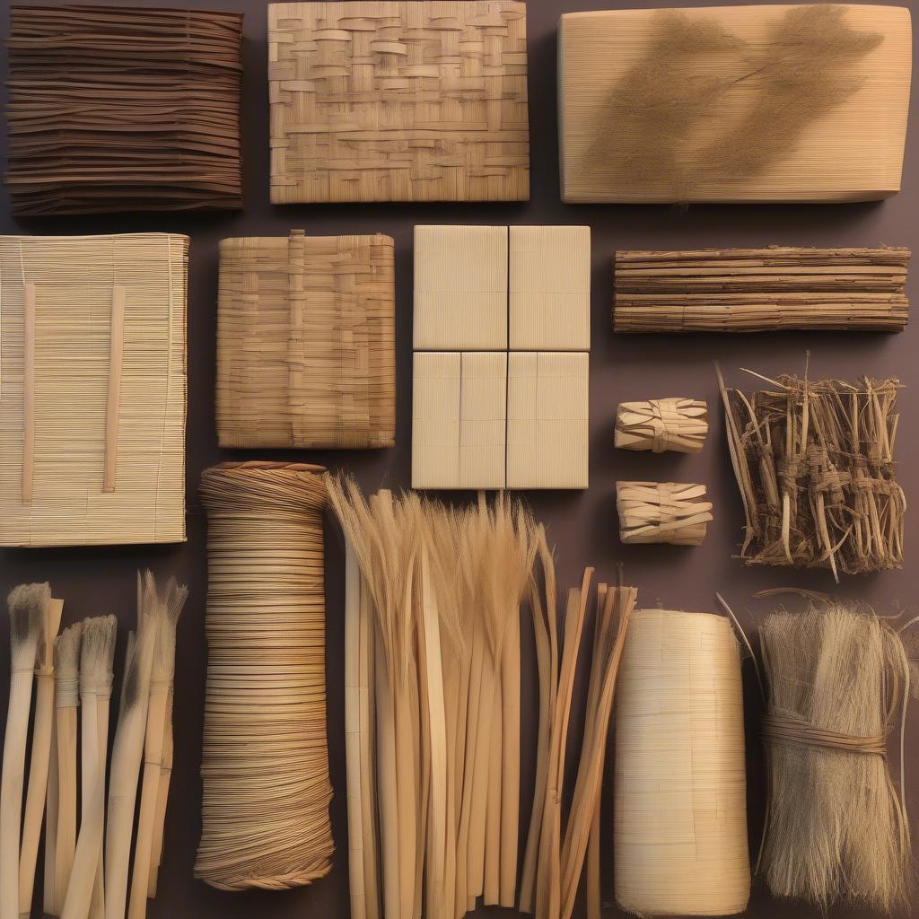 Variety of Basket Weaving Woods