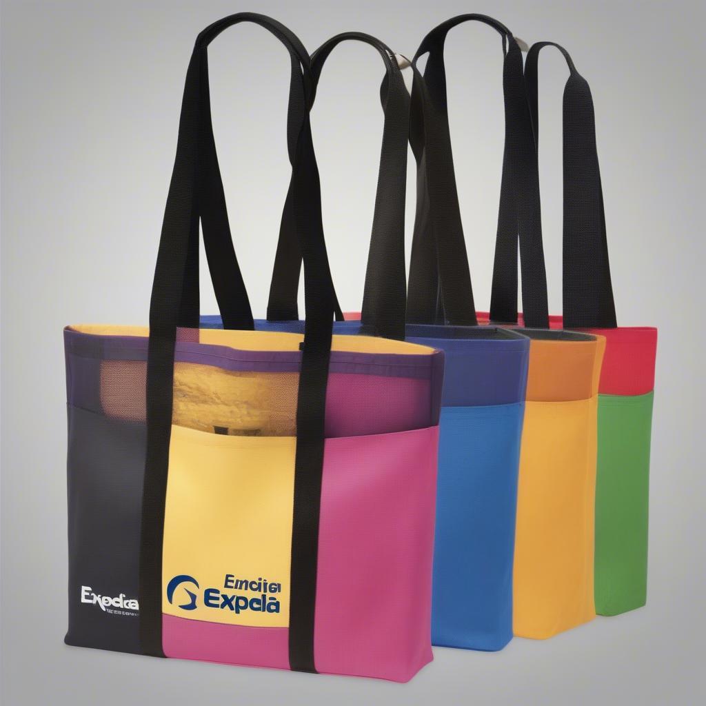 Different styles of Expedia tote bags