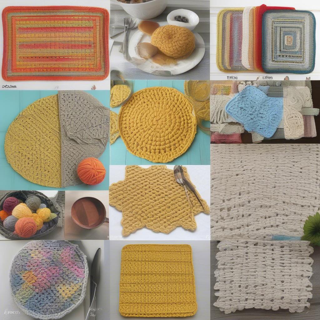 Variety of Free Crochet Basket Weave Placemat Patterns