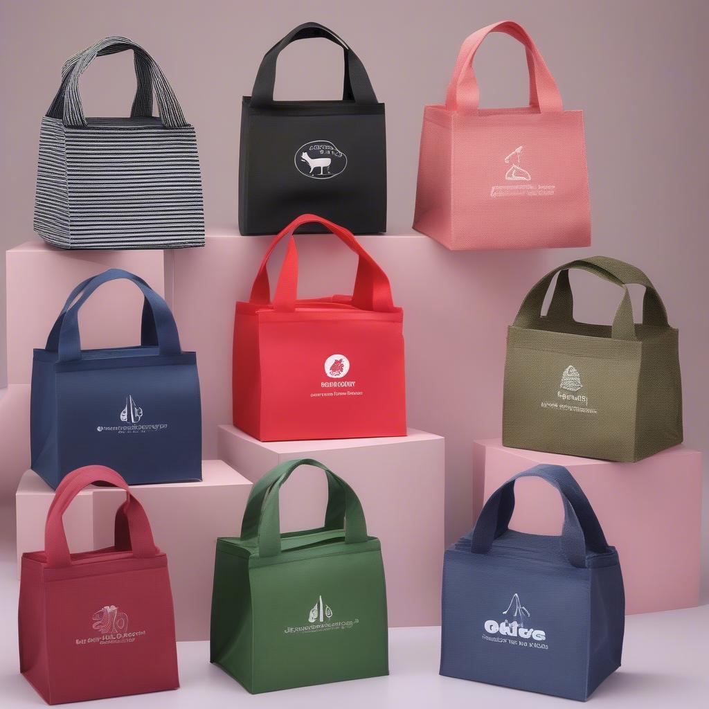 Different Colors and Styles of Non-Woven Lunch Bags