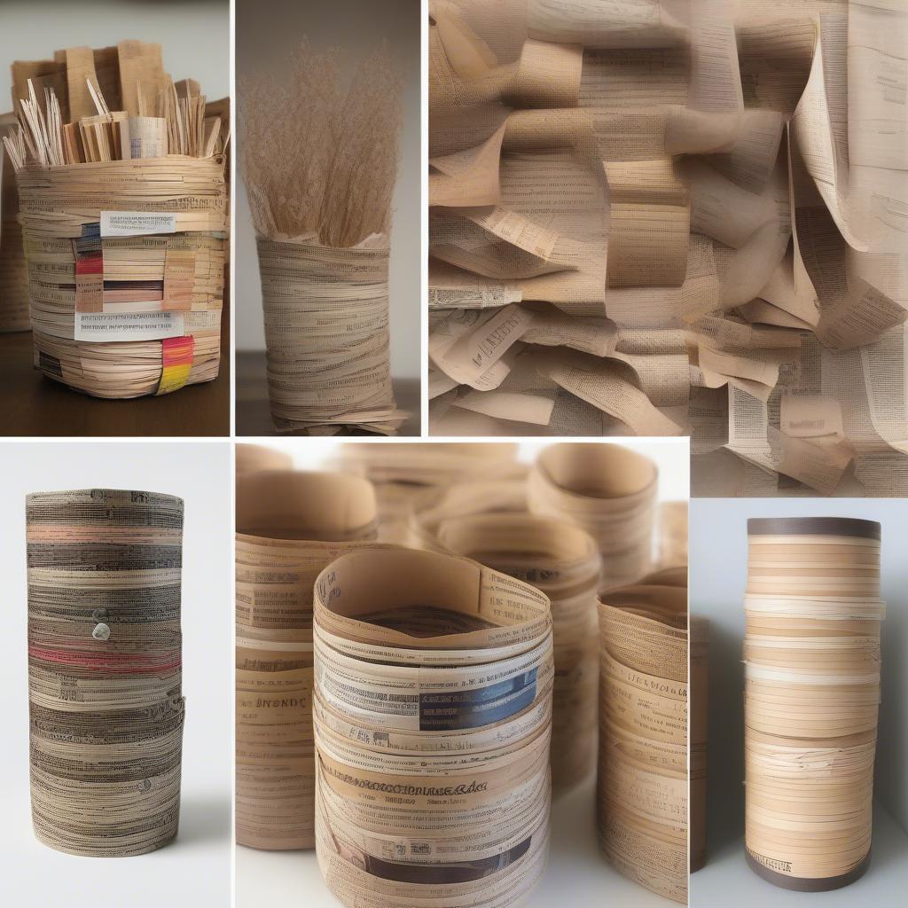 Different Paper Types for Basket Weaving