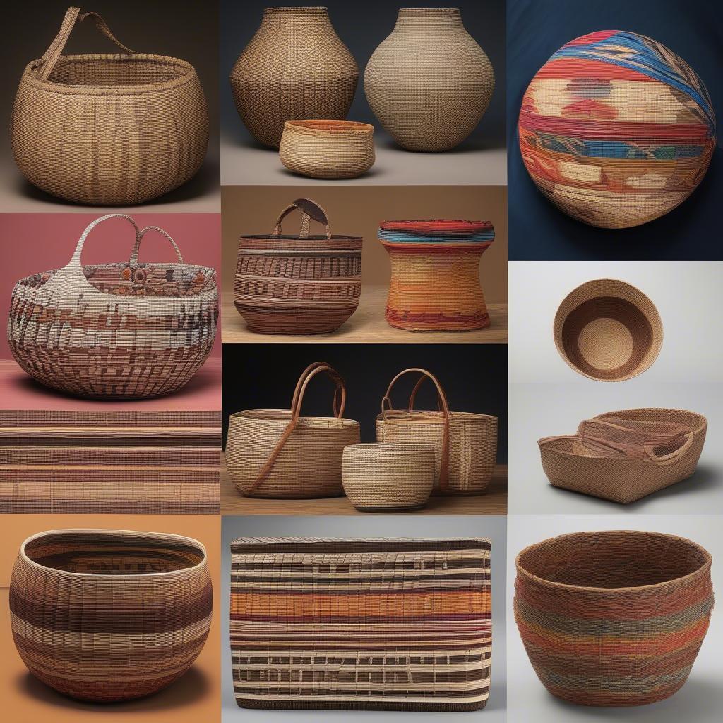 Diverse Styles of Venezuelan Woven Baskets