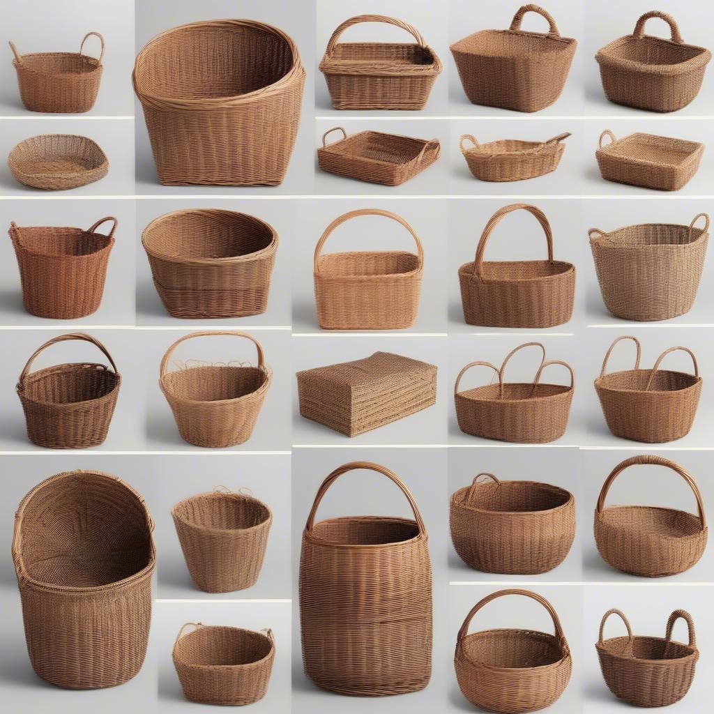 A Variety of Baskets Made with Willow OS