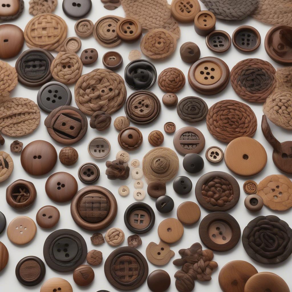 Assortment of Wooded Hamlet Basket Weave Buttons