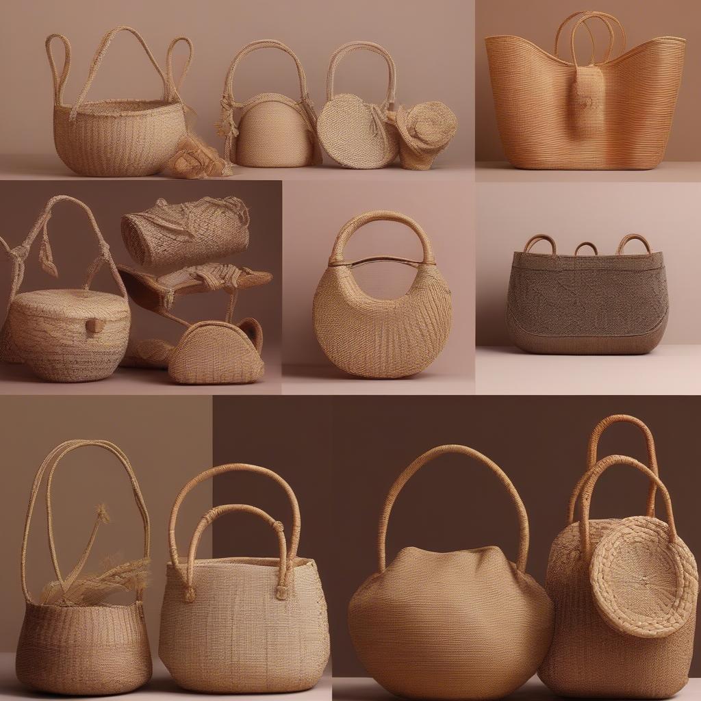 A Variety of Woven Bags