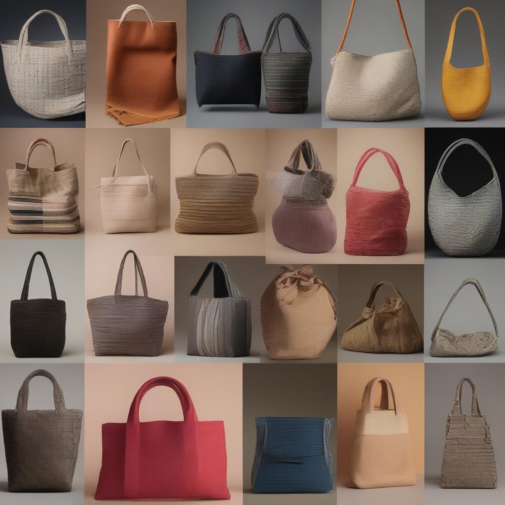 Different Styles and Sizes of Woven Fabric Bags