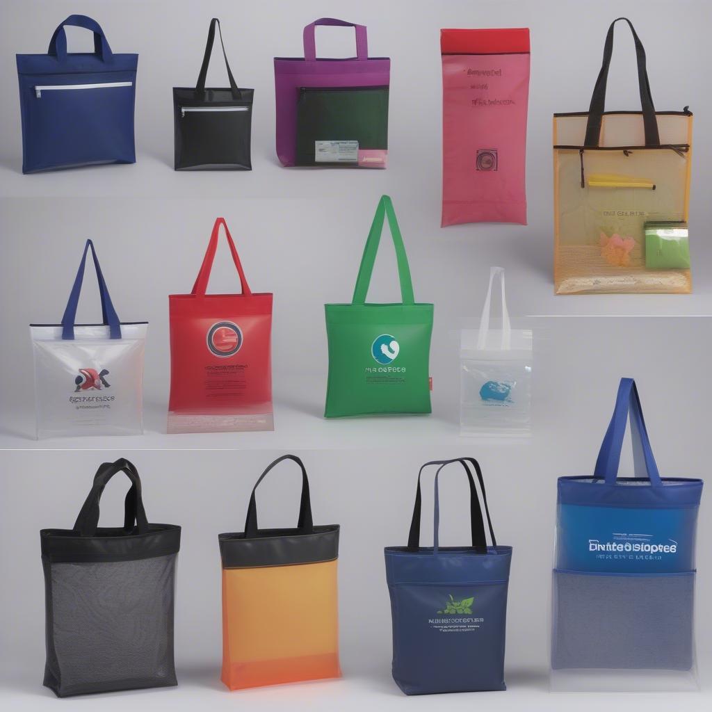 Variety of Zippered PVC Non-Woven Bags